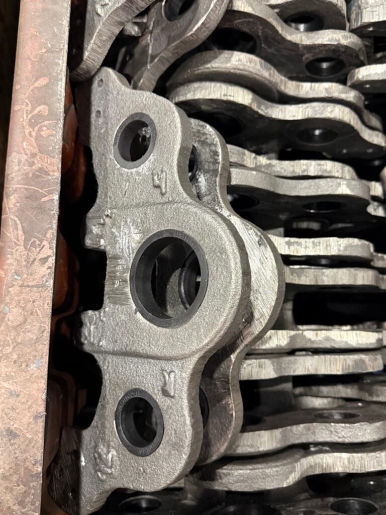 Stacked castings awaiting machining